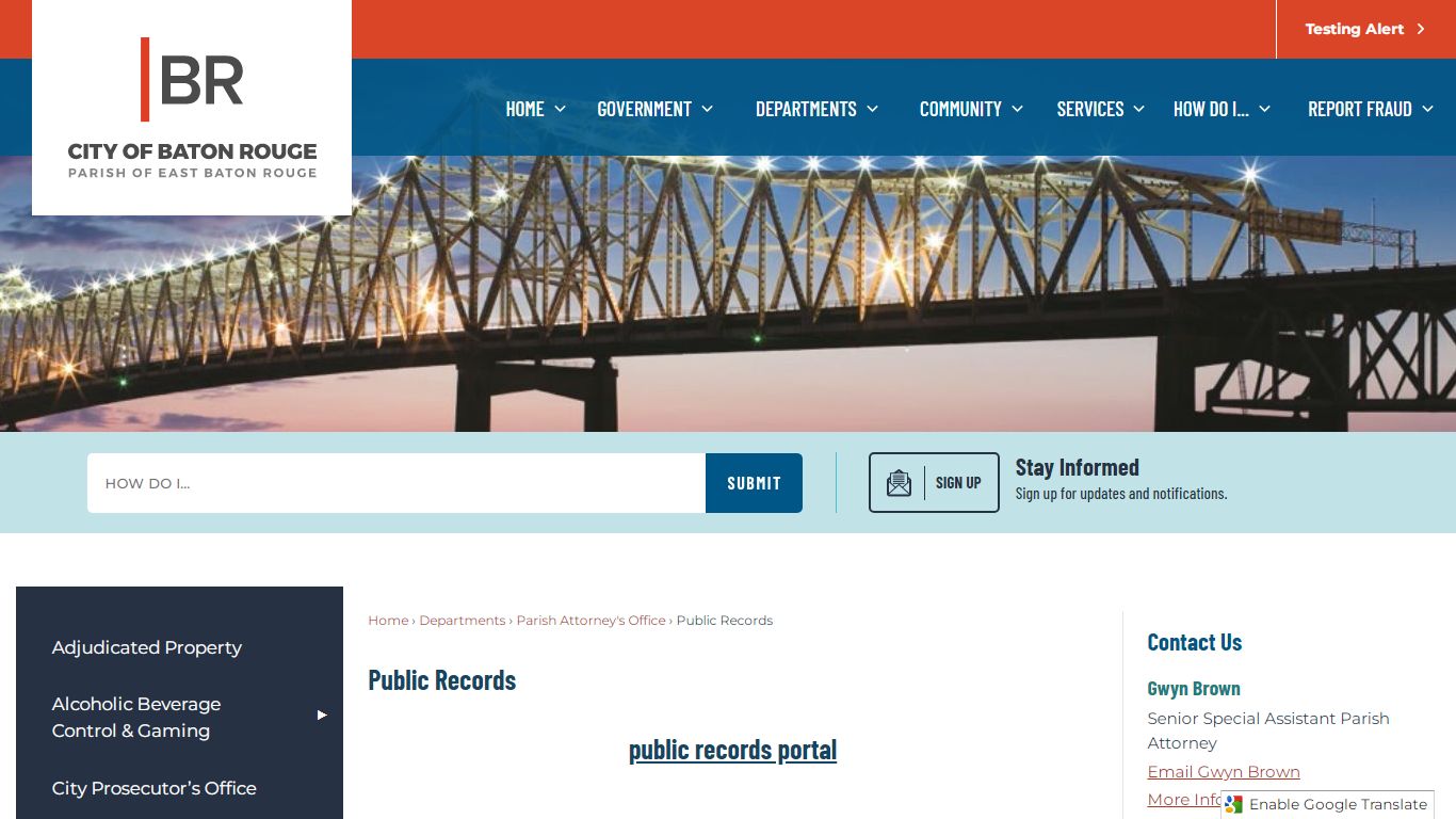 Public Records - Baton Rouge Police Department